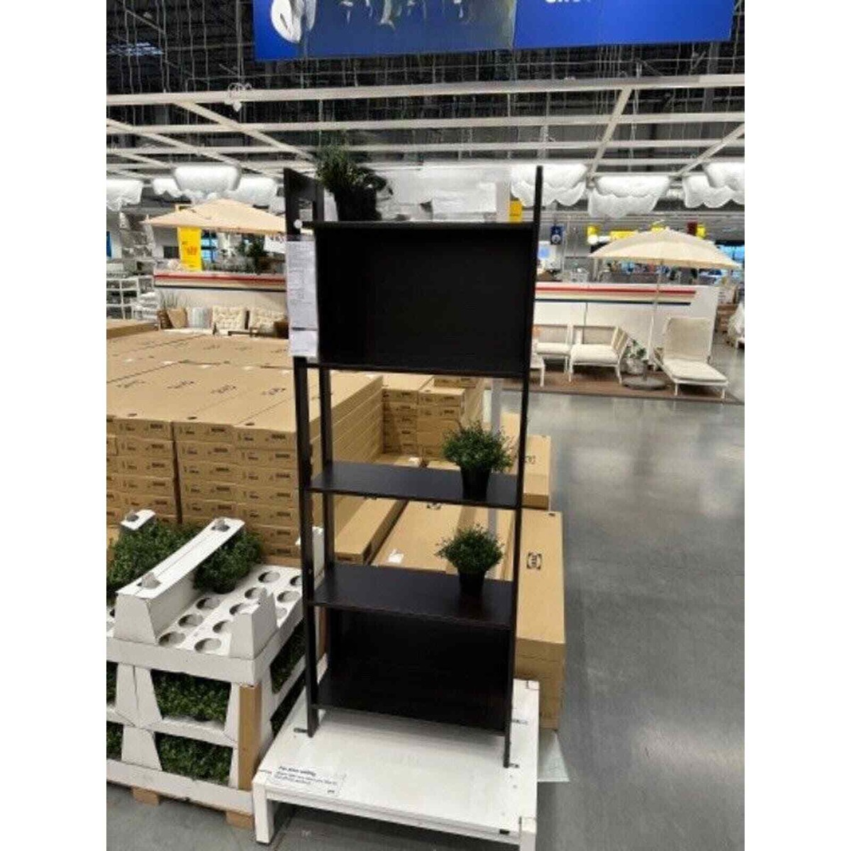 Ikea LAIVA Bookcase, black-brown, 24 3/8x65 