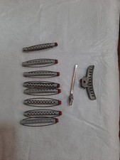 Vintage Lot Tip Top Aluminum Perm Rods Hair Rollers Curlers Goody Yoyette Clips