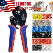 1200PCS Connectors Cord Wire Crimp Cable Pin End Bootlace Ferrule Terminals Kit