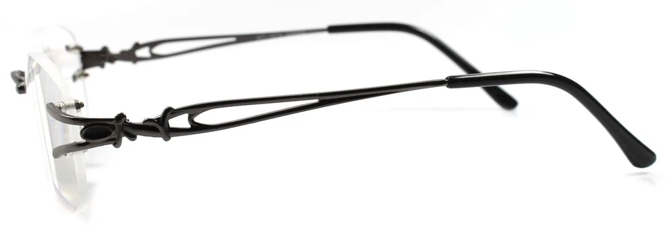 Gafas de lectura genuinas vintage elegantes para mujer rectangulares de metal sin montura 2,00 Foto 3 de 4