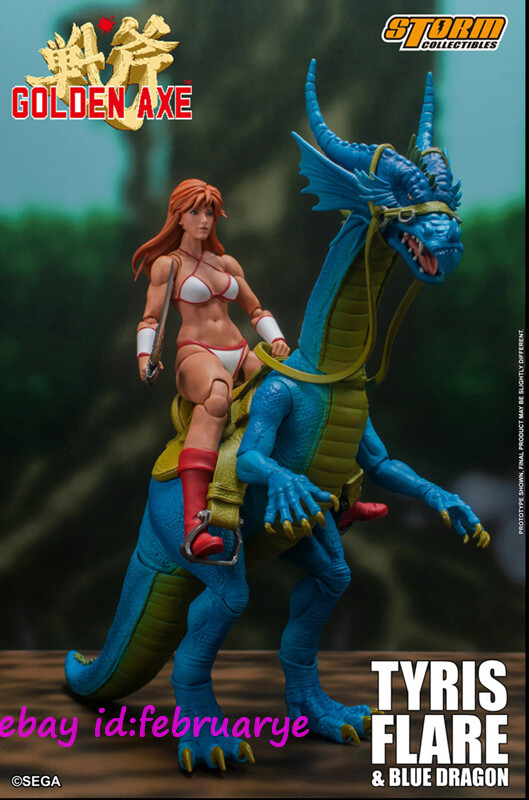 土日限定価格!新品未開封![GOLDEN AXE (ティリス＆ブルードラゴン)] Storm Toys 1/12 Tyris Flare & Blue Dragon - Golden Axe Action