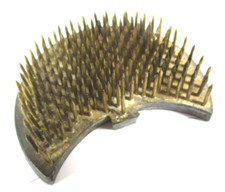 Flower Frog Crescent Moon Shaped Heavy Metal with Brass Spikes Vintage