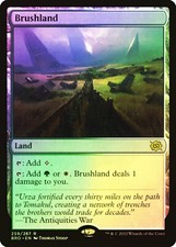 mtg magic Brushland FOIL ENGLISH brother's war Broussaille la guerre fratricide