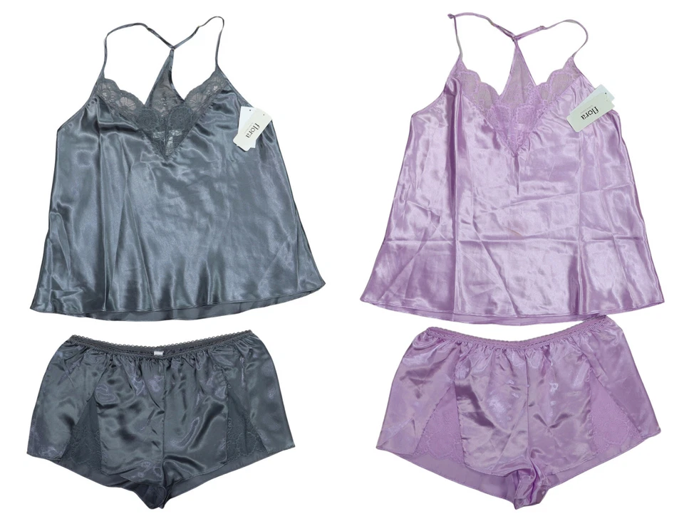 Flora Nikrooz 2-Piece Sharon Collection Satin Sleewear Women's Pajama Set NWT