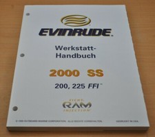 Johnson EVINRUDE 2000SS 200ps 225ps Elektrik Motor 90°LV Werkstatthandbuch OMC