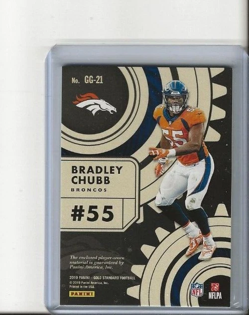Bradley Chubb 2019 Panini Gold Standard - # GG-21 - #'rd / 199 / Denver Broncos - Image 2 of 2