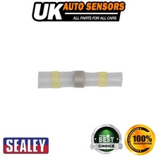 Image of Sealey Heat Shrink Butt Connector Solder Terminal 12-10 AWG Yellow Pack of 25