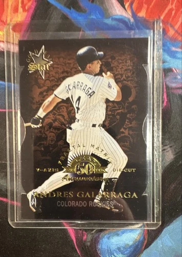 1998 Leaf - Andres Galarraga #169 Die-Cut Fractal Matrix Bronze Y-Axis /200