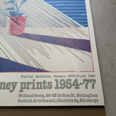 David Hockney SUN original 1979 Art Exhibition Poster Print 37”x27
