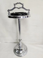 Free Shipping Art Deco Chrome Floor Ashtray Cigar Room Lounge Smoking Stand 1950