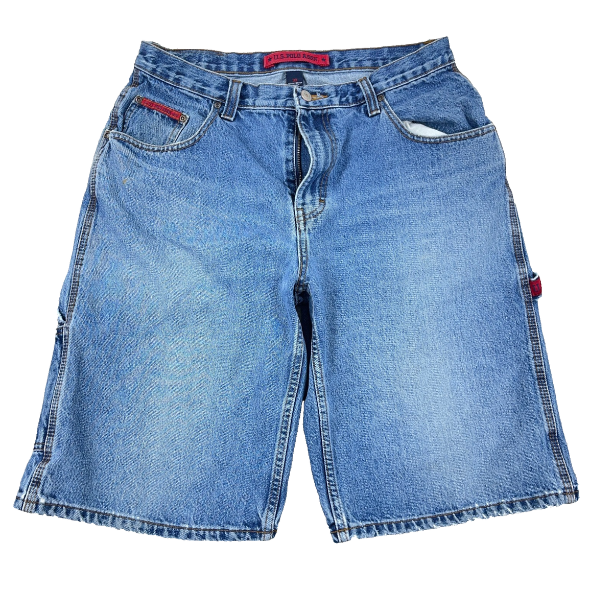 超極太00s POLO JEANS W34バギーカーゴショートパンツ Y2K Vintage Y2K US Polo Assn Shorts Men 33 Carpenter Jorts Baggy 2000s