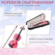 New 1/8 Size Kids Acoustic Violin Fiddle w/Case Bow Rosin for Student