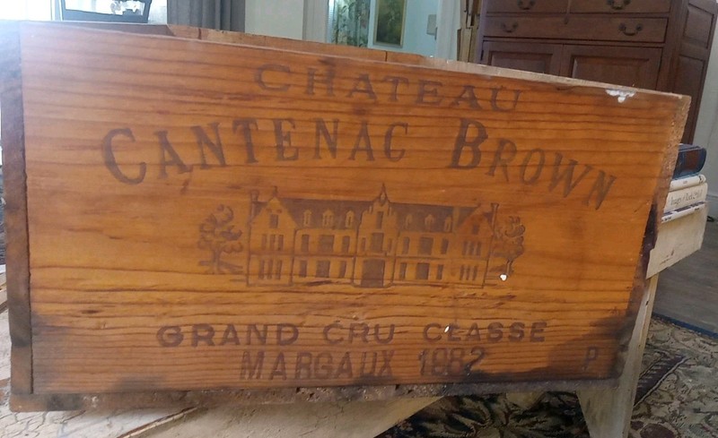 RARE CHATEAU CANTENAC BROWN 1982, Margaux 1982 Wine Crate. Artistic