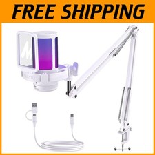 Professional Gaming Mic with Boom Arm - Noise Canceling USB