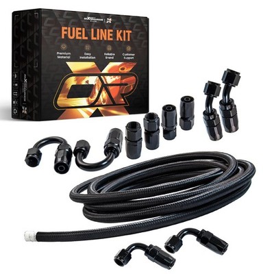 6AN-16ft Nylon Stahl geflochtene Ölkraftstoff Linie End Adapter 5M 0,55'' oilline