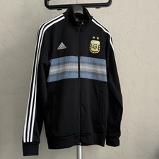 Argentina AFA 2017/2018 Adidas Football Soccer Track Zip Jacket Mens Size Large