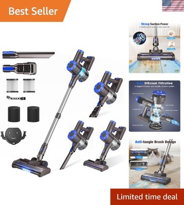 Cordless Vacuum Cleaner with 40Kpa Suction - Lightweight & Self-Standing Design