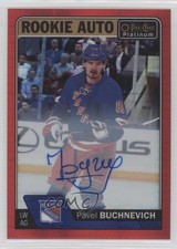 2016 O-Pee-Chee Platinum Rookie Red Prism 11/50 Pavel Buchnevich #R-PB Auto 3x3