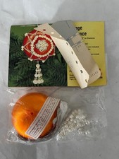 NEW Vintage LeeWards Beaded Christmas Ornament Kit Orange Brilliance Japan NOS J
