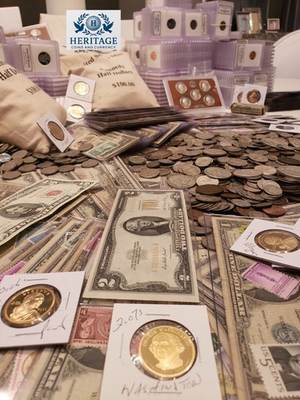 #ad ESTATE SALE FIND OLD US COINS GOLD .999 SILVER BARS BULLION RARE U.S. BILLS $63.99