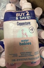 12 Twin Packs Coppertone Water Babies Spray SPF50 24 Cans Total Expired 2/2025