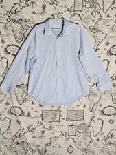 Calvin Klein Men  s Steel Slim Fit Non-Iron Dress Shirt Light Blue 17.5 32/33