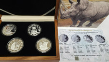 2015 Republic of Benin Protection De La Nature 4-Coin Fine 999 Silver Set 1/200