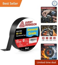 Durable Waterproof Electrical Tape,  in x 66 ft, Flame Retardant, Black