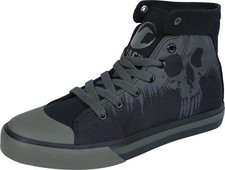 Black Premium by EMP Unisex schwarze High-Sneaker mit seitlichen Skull-Print
