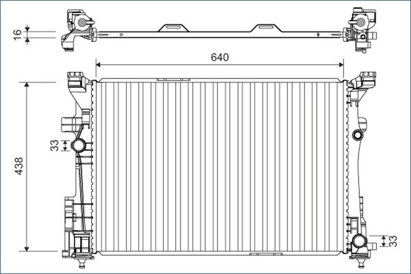 MotorküHler WasserküHler Valeo 701133 Aluminium KunststoffgehäUse FüR Mercedes-image