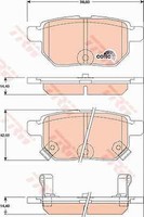 TRW GDB3454 Bremsbelagsatz, Scheibenbremse FüR Aston Martin, Lexus, Subaru,
