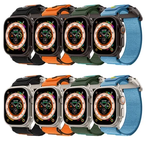 Magnetic Buckle Nylon Sport Band for Apple Watch Ultra 3 2 1 49mm S11 10 46mm