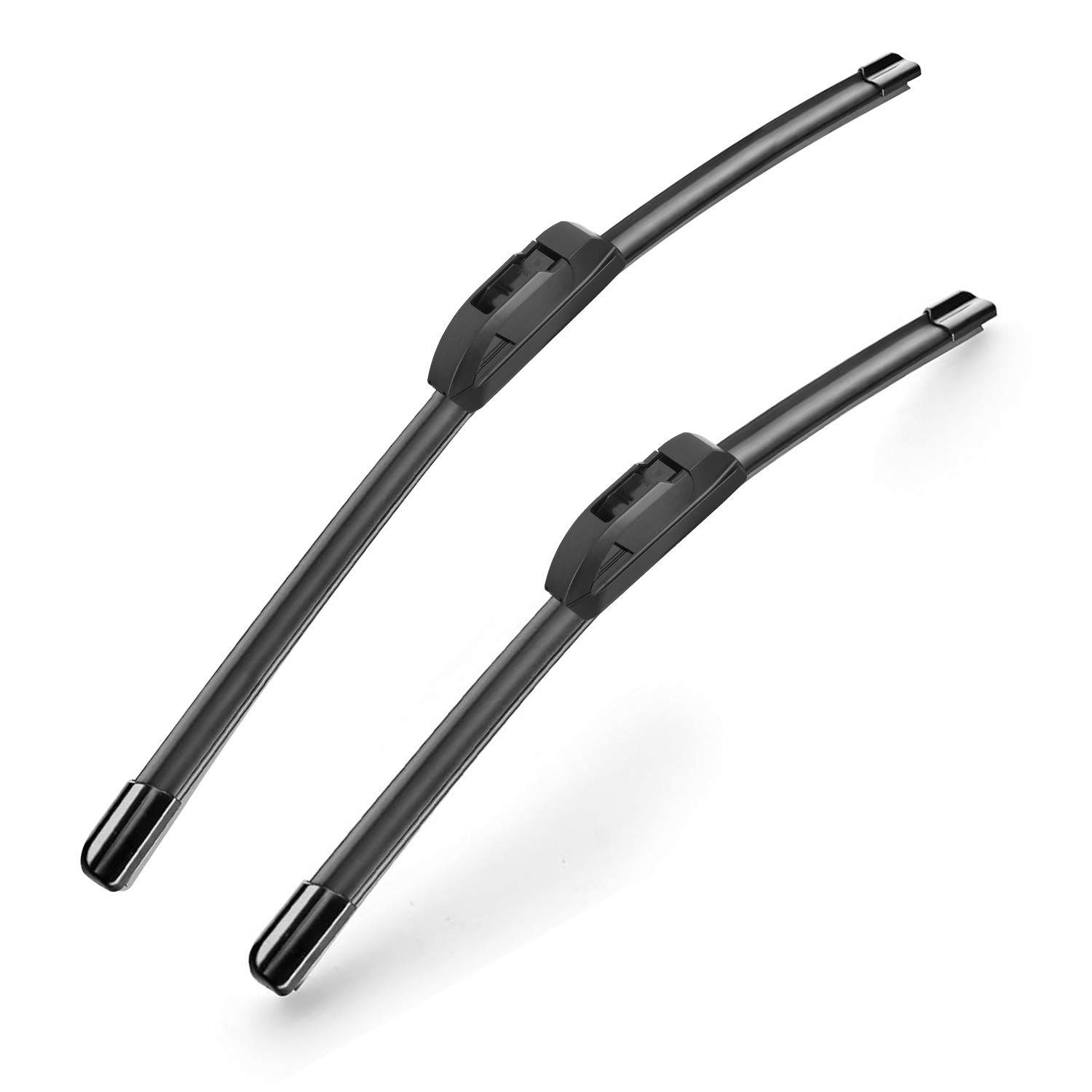 22" + 19" OEM Quality Bracketless Windshield Wiper Blades J-Hook Pair All Season