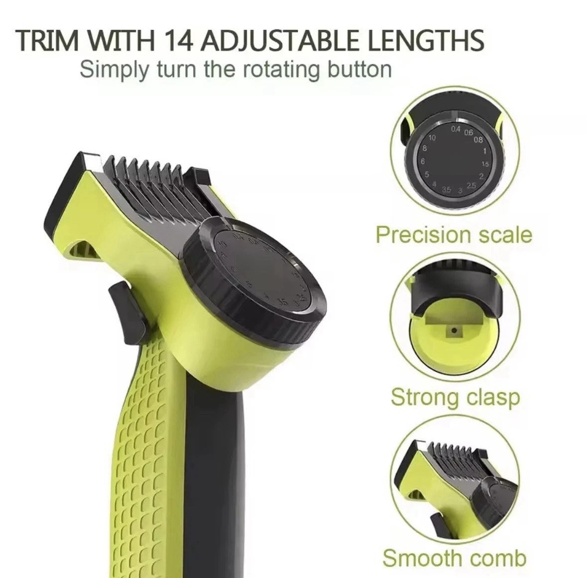 - Senza marca/Generico - - Pettine Guida Regolabile Oneblade da 0,4 10 Mm Trimmer Taglia Barba Kit - Miniatura 4