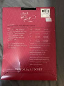 Victoria's Secret Sexy Little Things Tease Me Back Seam Black THIGH HIGHS Size C