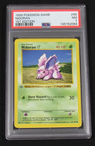 Nidoran ♂ (1st Edition) graded PSA 7 for sale on eBay
