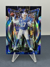 2024 Panini Select Concourse Josh Allen #34 Black Blue Shock Prizm