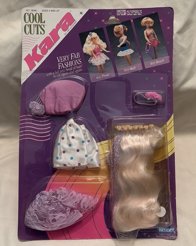 Cool Cuts Kara Very Fab Fashion Doll Set Kenner Vintage 1990 Sealed Barbie