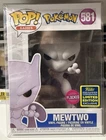 Funko Pop Pokemon Flocked Mewtwo Summer Convention Exclusive #581 w/Protector