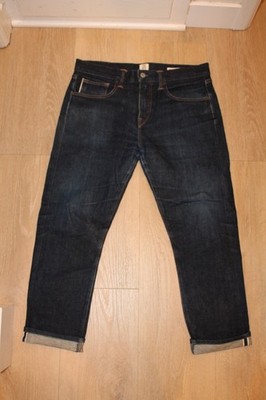 HIROSHI KATO Denim Men's 33 Scissors Slim Tapered Selvedge Raw Jeans 33x30 USA