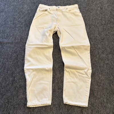 Vintage Levis 550 Jeans Mens 38x32 White Relaxed Fit Tapered Leg 