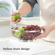 Fruit Basket Drainer Snack Storage Basket Large