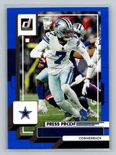 Trevon Diggs 2022 Donruss #158 Blue Press Proof Dallas Cowboys
