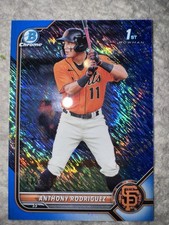 2022 Bowman - Chrome Prospects Anthony Rodriguez #BCP-26 Blue Shimmer Refractor