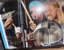 CHAD SMITH RED HOT CHILI PEPPERS DRUMMER SIGNED WITH TAYLOR HAWKINS 8X10