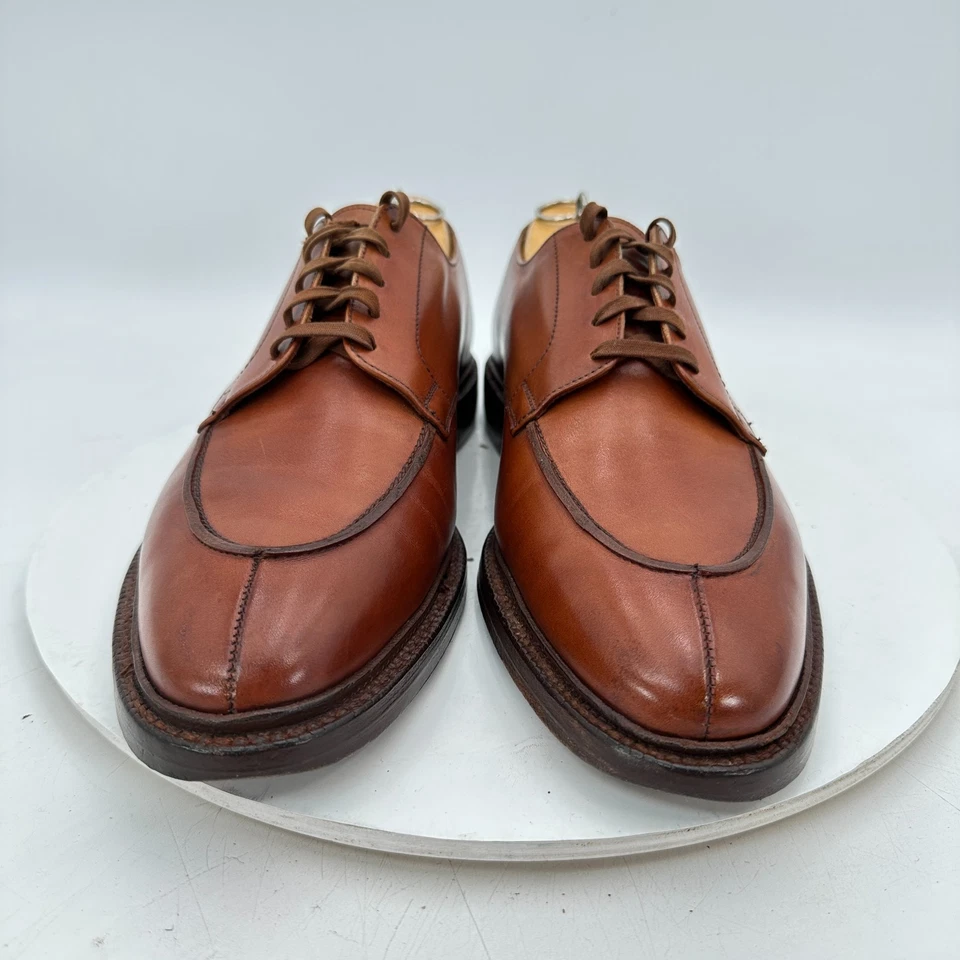 Polo Ralph Lauren Men UK 9.5 D US 10 D Brown Leather Derby England Shoe - Image 3 of 4