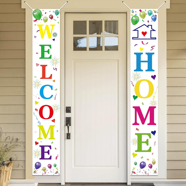 Welcome Home Deko, Willkommen Zuhause TüR Banner FüR Heimkehr, Familie RüCkkehr-image