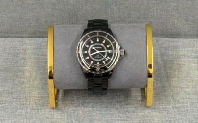 CHANEL J12 Diamond Watch Black Ceramic Woman's 12 Diamonds! 38MM