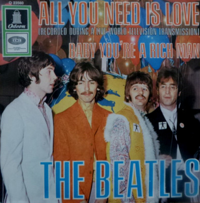 7'' 1967 KULT IN MINT-! THE BEATLES All You Need is Love + Baby You´re A Rich Man