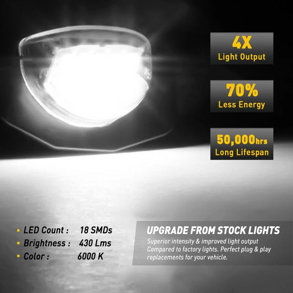 Подходит xB Scion xD Sienna Toyota Corolla супер яркий светодиодный номерной знак свет E - Изображение 3 из 4